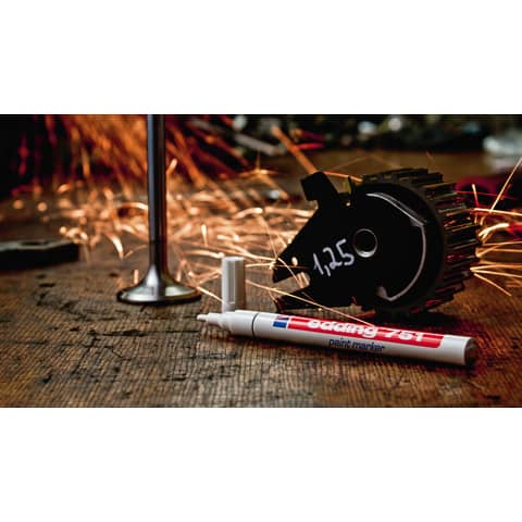 Marcatore a vernice edding 751 punta conica 1-2 mm bianco E-751 049